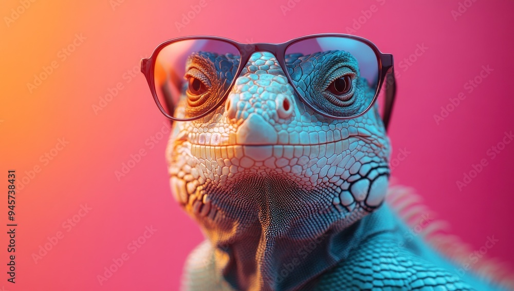 Lizard Wearing Sunglasses Lizard Wearing Sunglasses