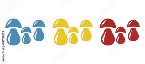 Wallpaper Mural mushroom icon on a white background, vector illustration Torontodigital.ca