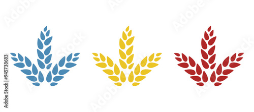 wheat icon on a white background, vector illustration