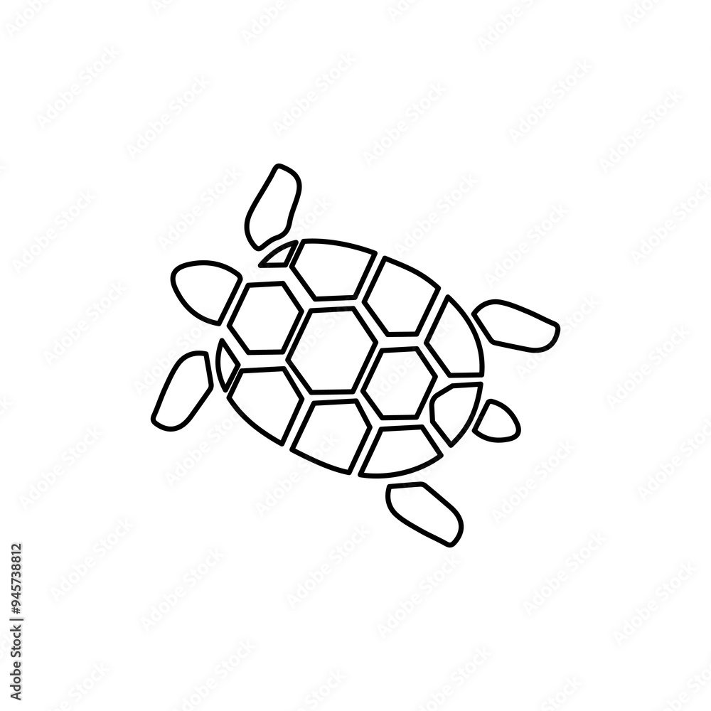 Obraz premium turtle icon on a white background, vector illustration