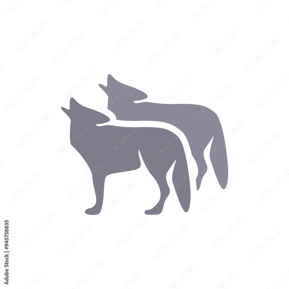 wolf icon on a white background, vector illustration wolf icon on a white background, vector illustration