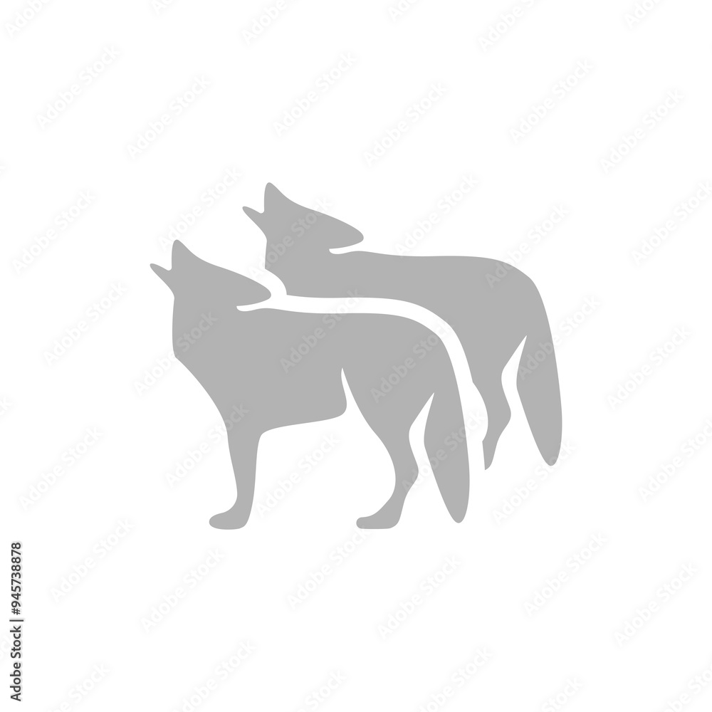 wolf icon on a white background, vector illustration wolf icon on a white background, vector illustration