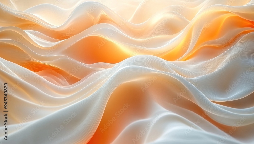 Fototapeta premium Abstract Flowing Fabric in Warm Hues
