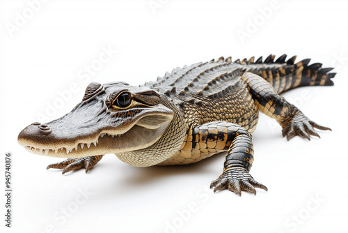 Crocodile On White Background