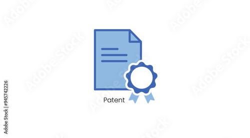 Patent Vector Icon for Intellectual Property and Innovation