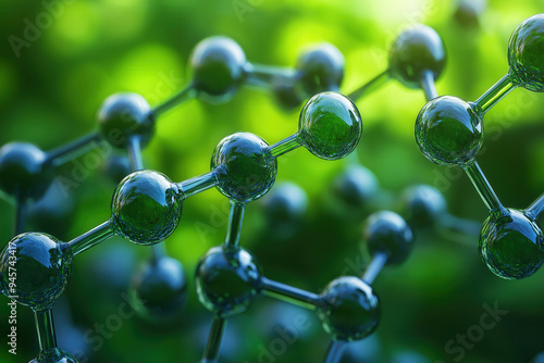 Green Molecule Background