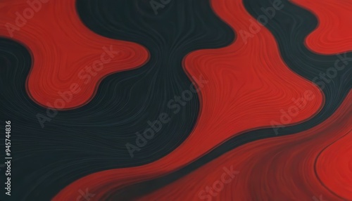 Abstract background with red and black wavy lines.