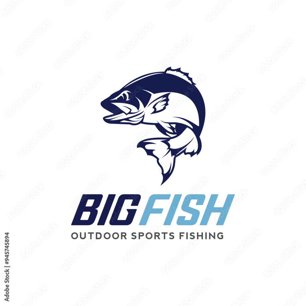 Fish logo design. Fishing logo Illustration design vector Fish logo design. Fishing logo Illustration design vector