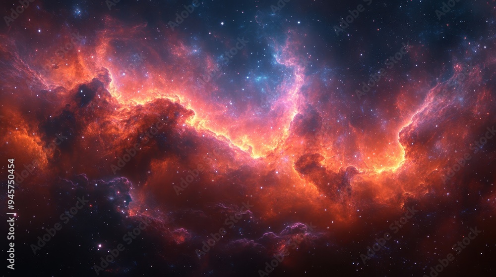 Cosmic Odyssey - Dark and Moody Nebula Design with Rich Tones and Glowing Highlights for Dramatic Space Exploration Concept Cosmic Odyssey - Dark and Moody Nebula Design with Rich Tones and Glowing Highlights for Dramatic Space Exploration Concept