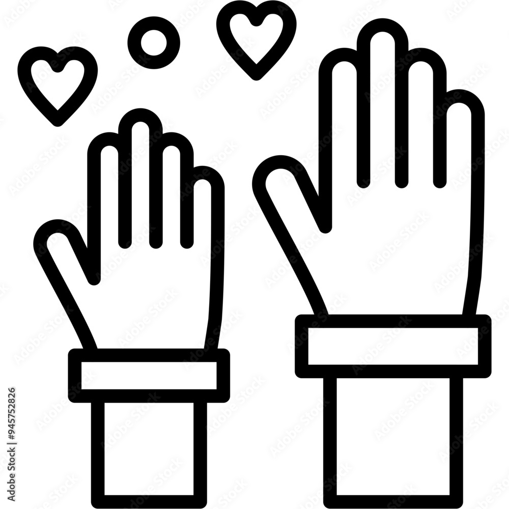 Obraz premium Raise hand Icon