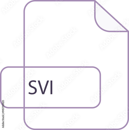 SVI File extension icon RAW thicker outline photo