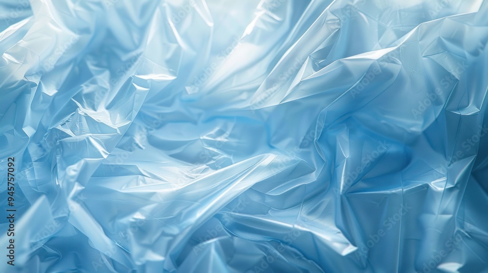 Artistic crumpled plastic texture with blurred edges and soft focus Artistic crumpled plastic texture with blurred edges and soft focus