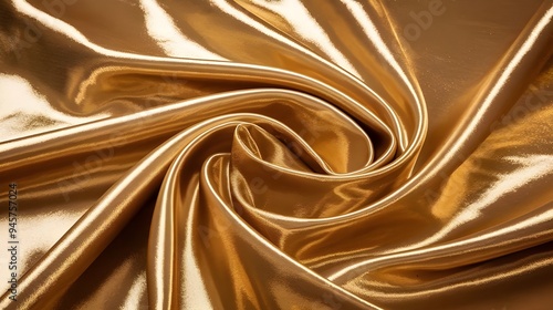 Golden Silk Fabric Abstract Background photo