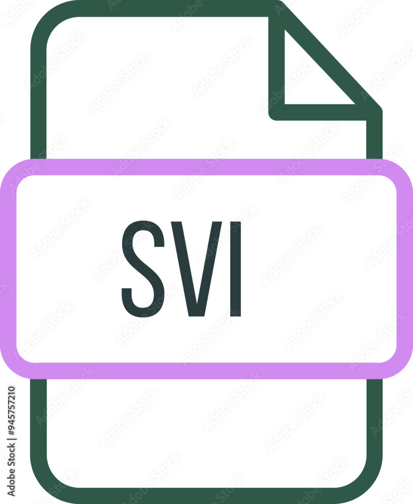SVI File icon with bold outline SVI File icon with bold outline