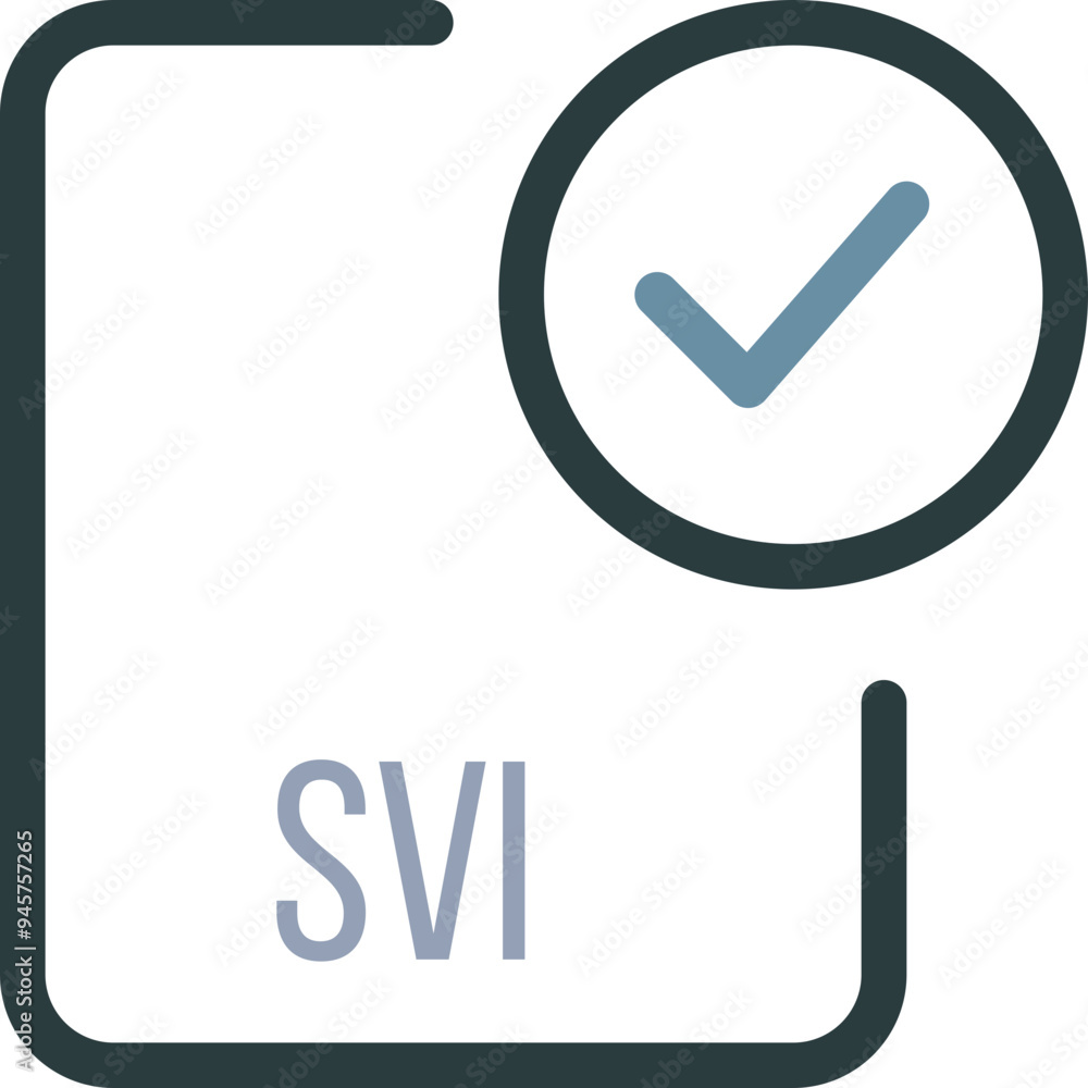 SVI File icon with checked mark SVI File icon with checked mark
