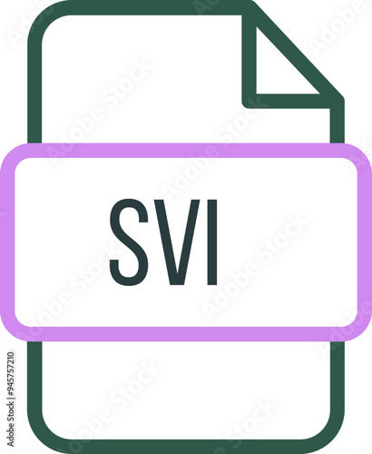 SVI File icon with bold outline photo