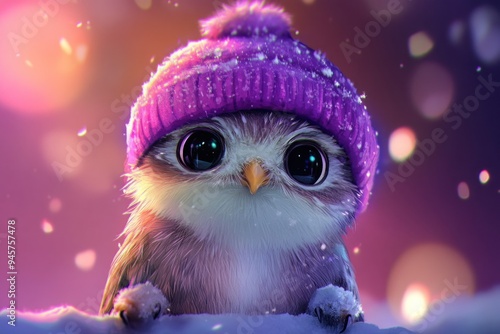 owl in the snow