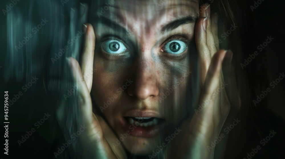 Feeling of panic and fear. Depression, mental health concept. Feeling of panic and fear. Depression, mental health concept.