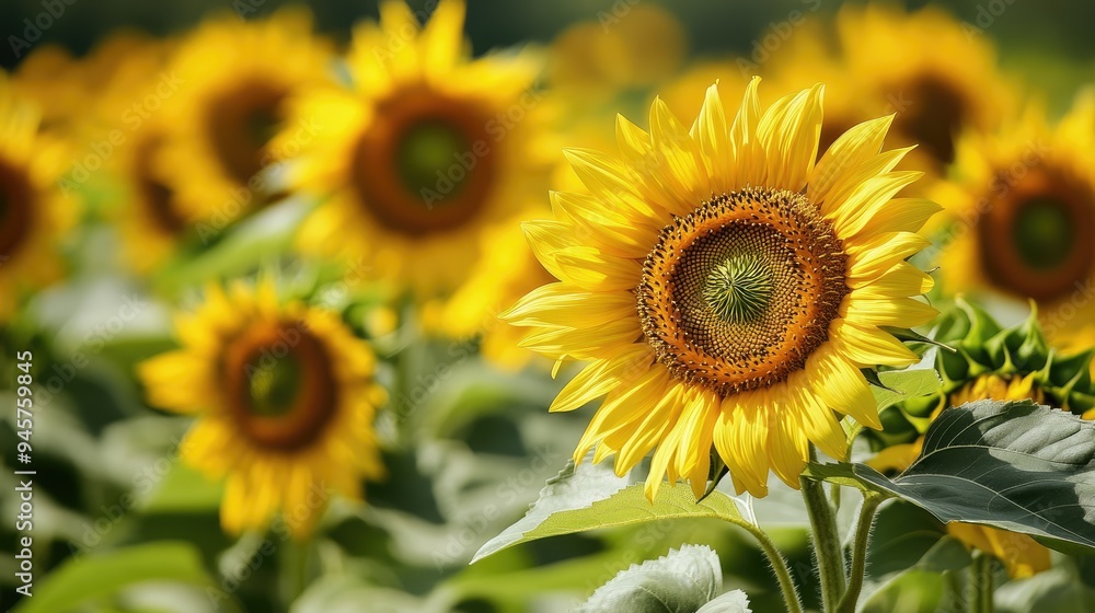 A close-up of sunflowers, their faces turning towards the sun, A close-up of sunflowers, their faces turning towards the sun,