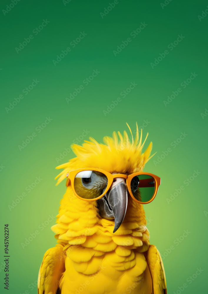 Parrot wearing sunglasses animal bird beak. Parrot wearing sunglasses animal bird beak.