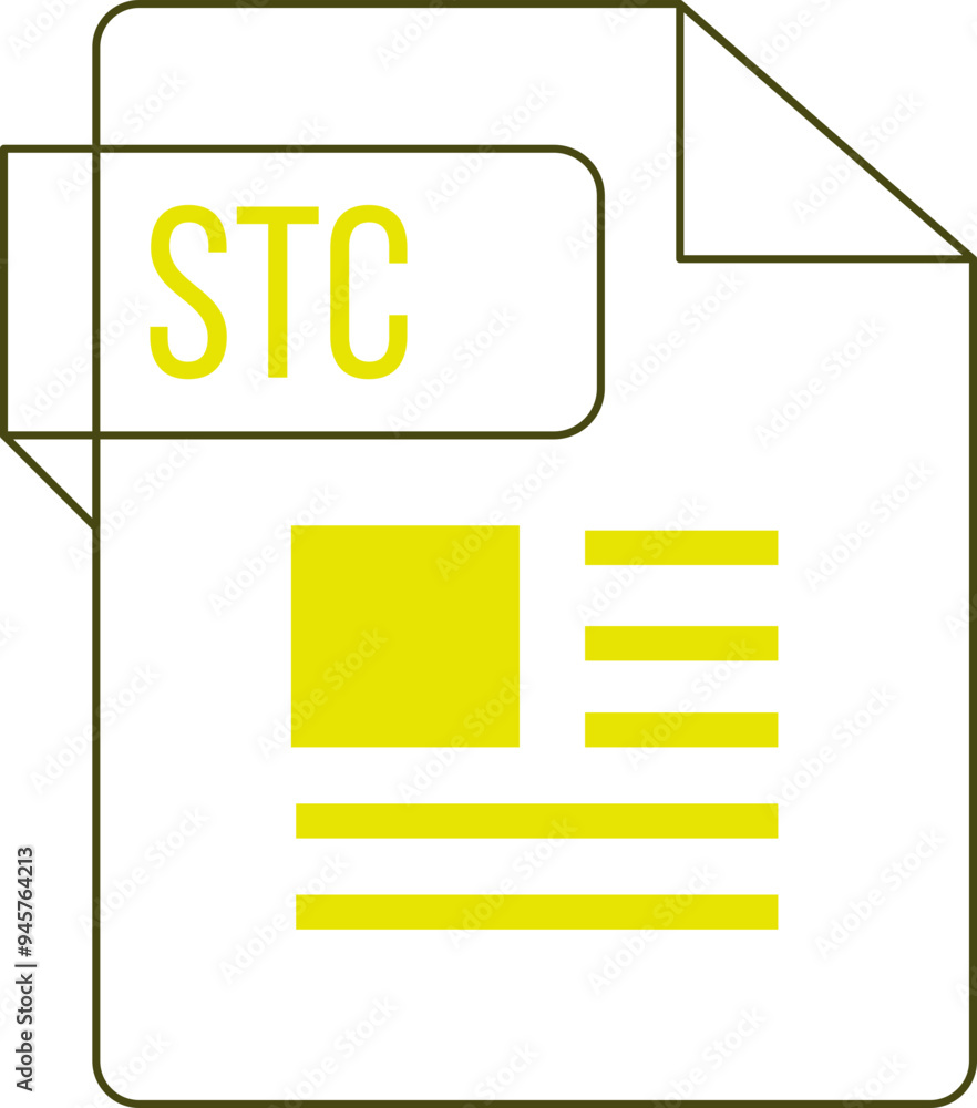 STC icon inside transparent outline and sharp corners