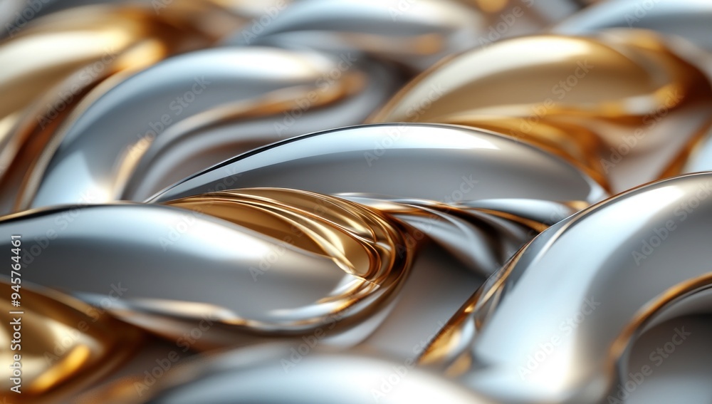 Abstract Gold and Silver Swirls Abstract Gold and Silver Swirls
