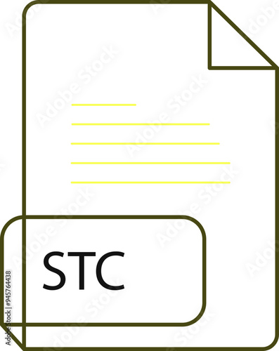 STC File extension icobn crisp corners thick outline