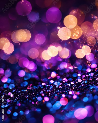 A vibrant array of colorful bokeh lights creating a mesmerizing abstract background with sparkles and shimmering effects.