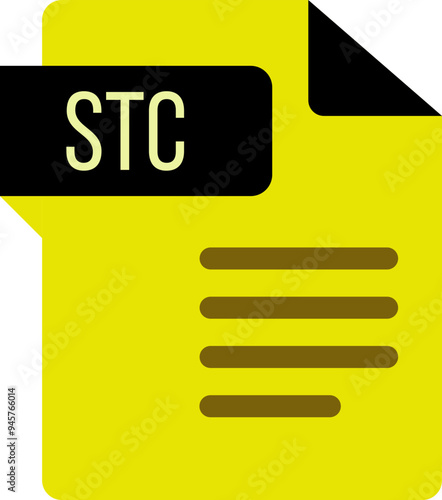 STC File icon with dark ciolor and folded doc