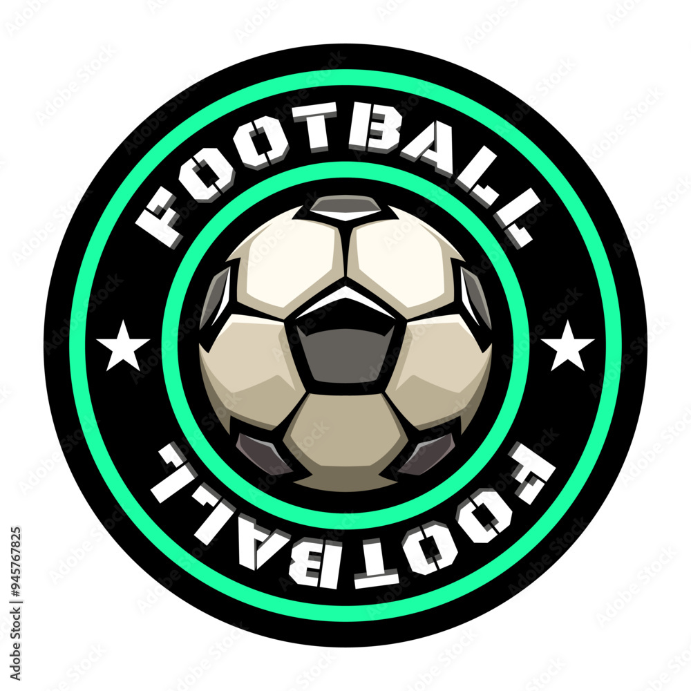 Soccer ball, football logo. Sport games. Sporting equipment. Emblem, badge. Soccer ball, football logo. Sport games. Sporting equipment. Emblem, badge.