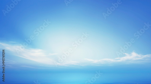 Serenity at sea. Vast expanse of calm blue water with a clear sky