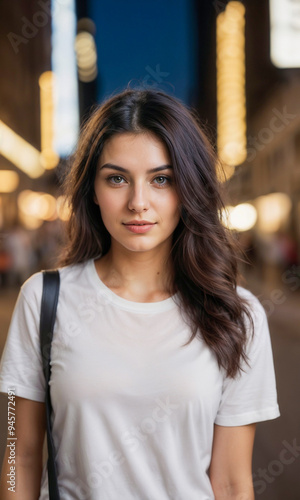 Portrait of a stylish woman on street