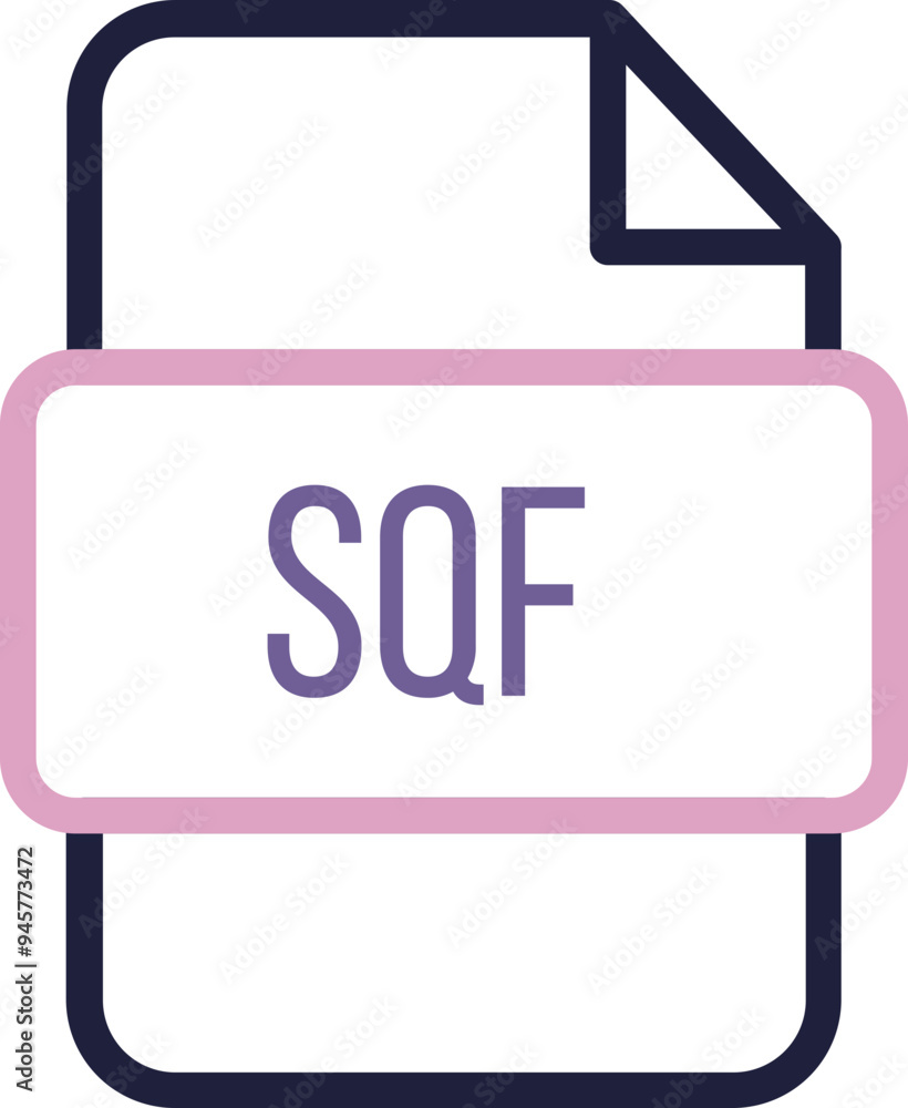 SQF File icon with bold outline SQF File icon with bold outline