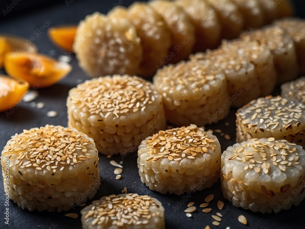 Crispy Rice Cakes with Sesame Seeds Crispy Rice Cakes with Sesame Seeds