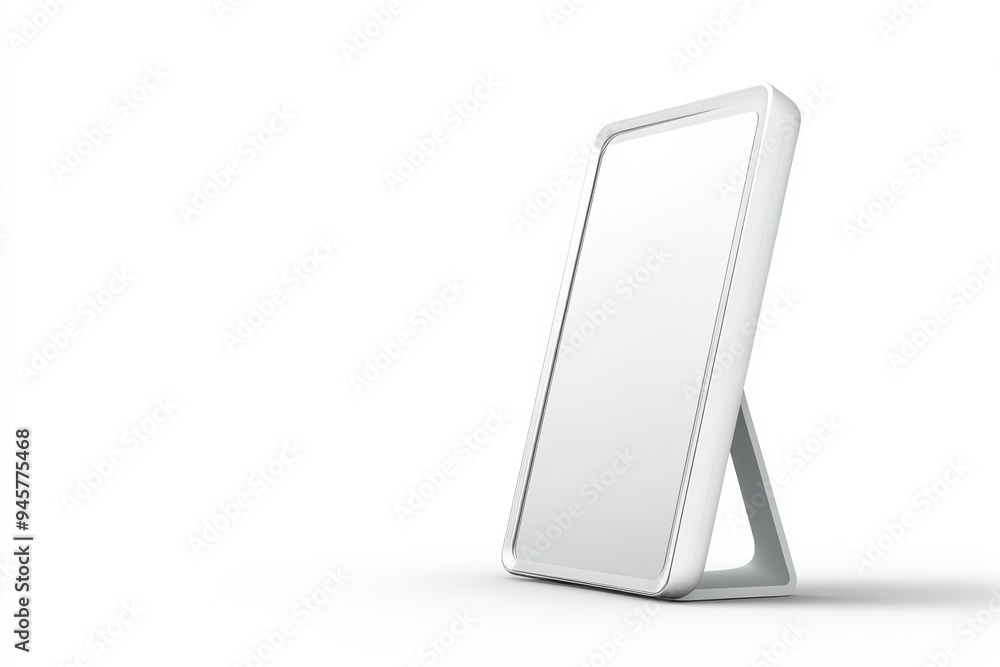 A sleek, modern mirror with a minimalist design, perfect for home decor or beauty applications. A sleek, modern mirror with a minimalist design, perfect for home decor or beauty applications.