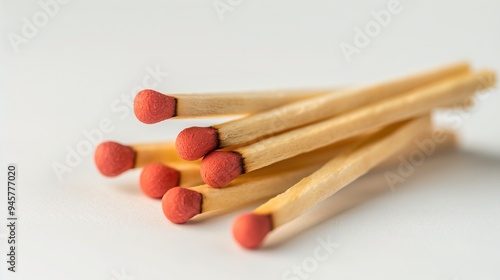 Matches on a white background, isolated