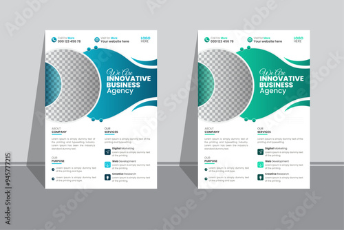 Corporate business flyer vector design template, Modern business conference flyer layout template with A4 size design, Business Flyer Design, Colorful concepts, one pager design, pamphlet design.