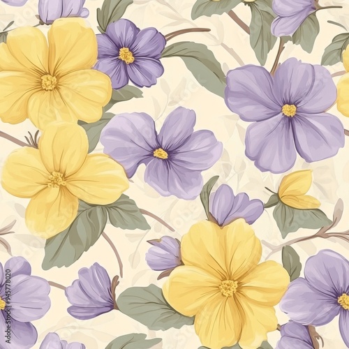 vintage seamless floral pattern, wallpaper, textile print pattern