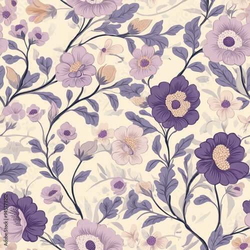 vintage seamless floral pattern, wallpaper, textile print pattern