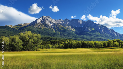 Mountains and fields, beautiful natural scenery