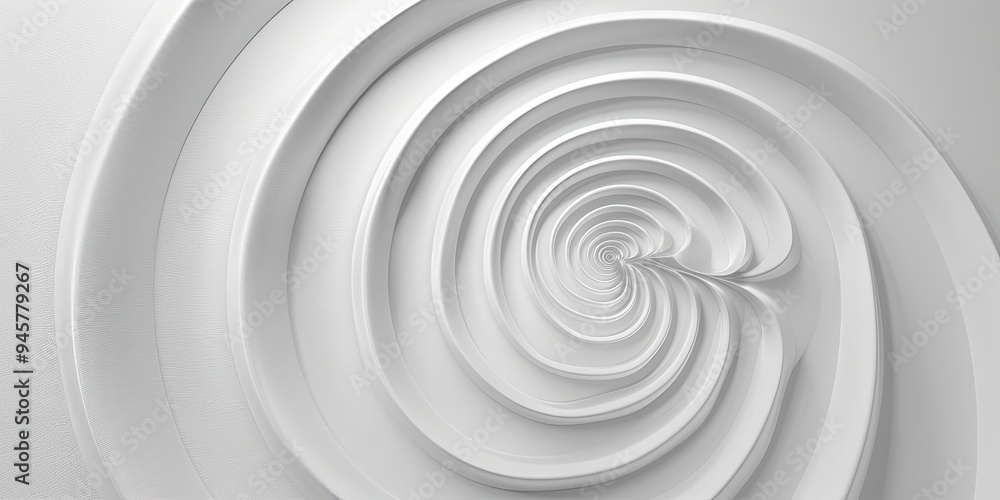 White background with threedimensional spiral shapes in the center, creating an abstract and minimalistic design for text or images White background with threedimensional spiral shapes in the center, creating an abstract and minimalistic design for text or images