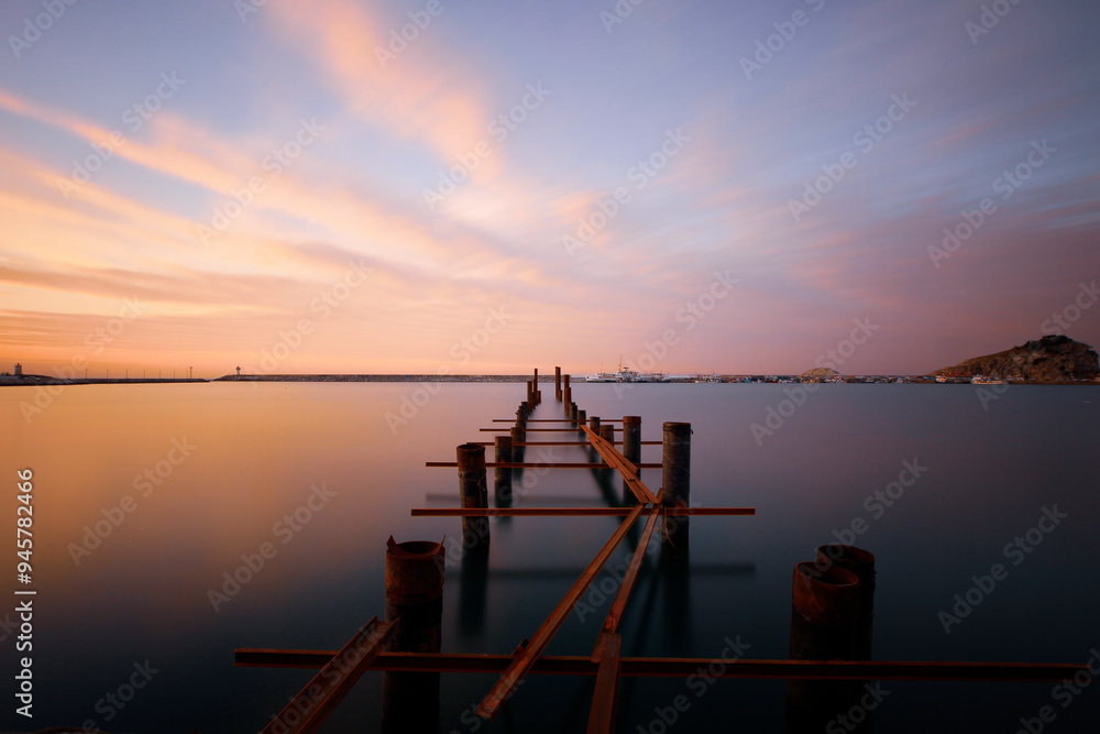 Fantastic pier photographed with long exposure photography Fantastic pier photographed with long exposure photography