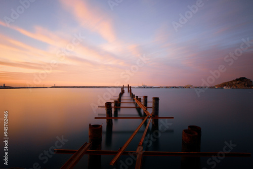 Fantastic pier photographed with long exposure photography