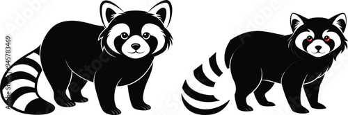  red panda silhouette vector illustration  