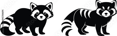  red panda silhouette vector illustration  