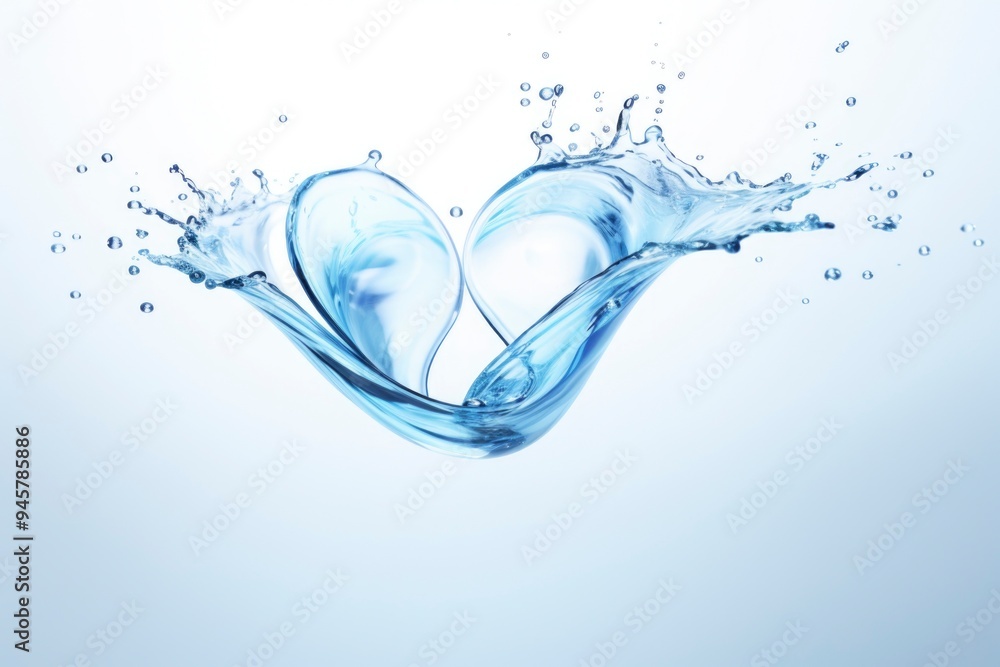 Heart shape water drop white background Heart shape water drop white background