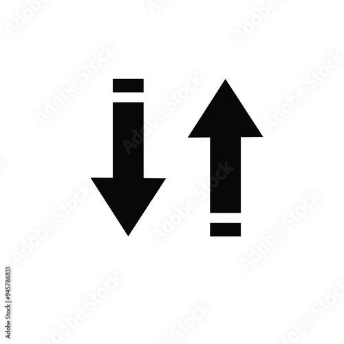 Up and down arrows icon vector .