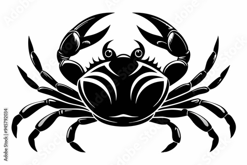 Crab Silhouette Vector art illustration