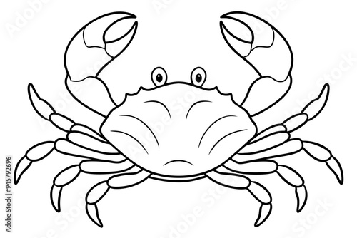 Crab Silhouette Vector art illustration