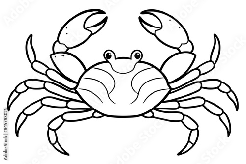 Crab Silhouette Vector art illustration